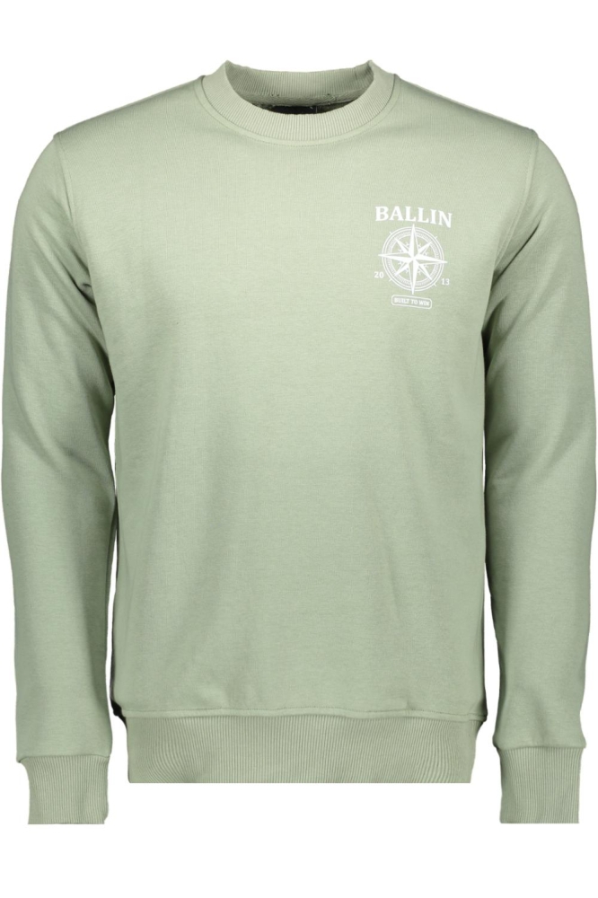 Ballin groene heren sweater | Vooraanzicht