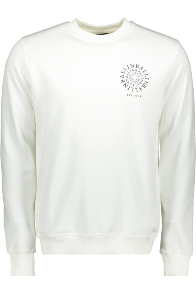 Ballin witte heren sweater | Vooraanzicht