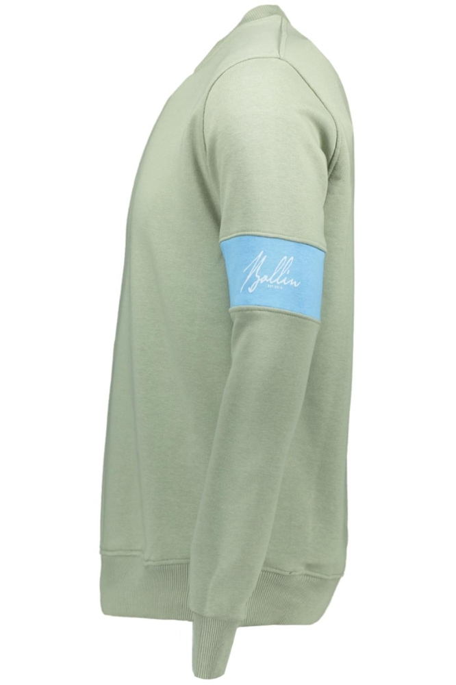 Ballin groene heren sweater | Zijaanzicht
