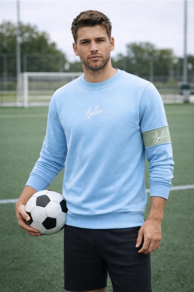 Ballin blauwe heren sweater | Sfeerbeeld, In situatie