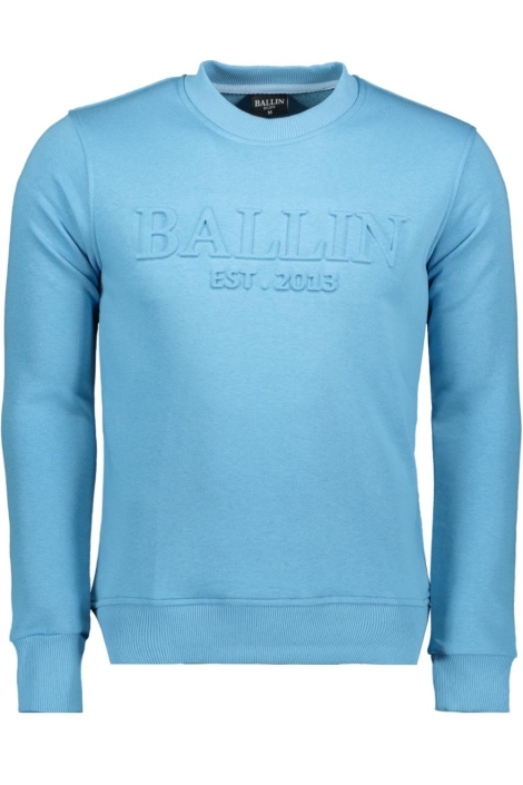 Ballin blauwe heren sweater | Vooraanzicht