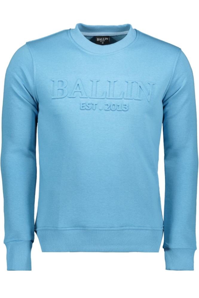 Ballin blauwe heren sweater | Vooraanzicht