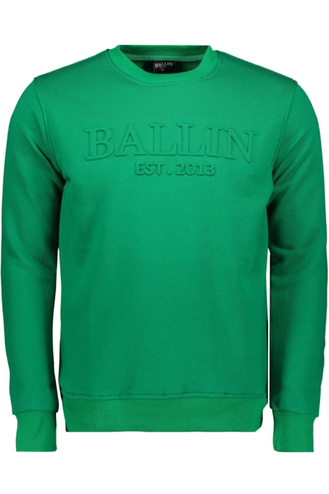Ballin groene heren sweater | Vooraanzicht
