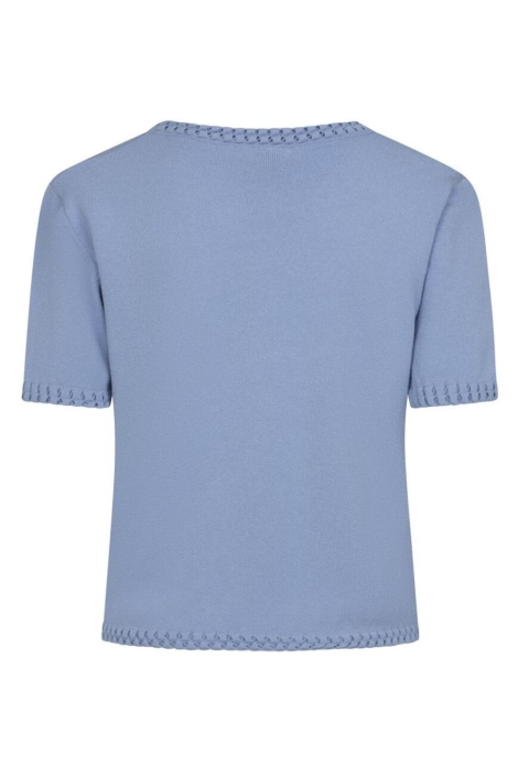 Kimara blauwe dames trui | Achteraanzicht