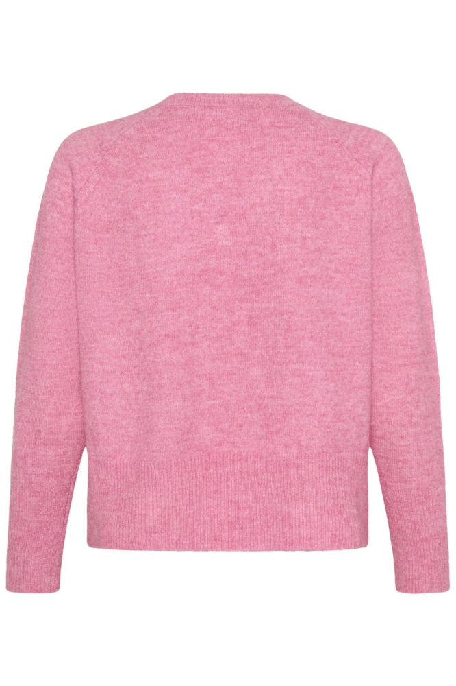 Kaffe roze dames trui | Achteraanzicht