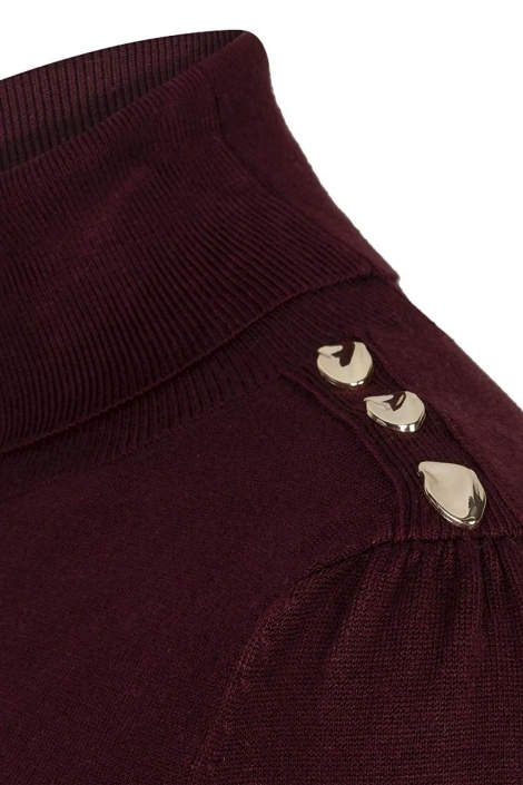 EsQualo bordeaux dames trui | Close up