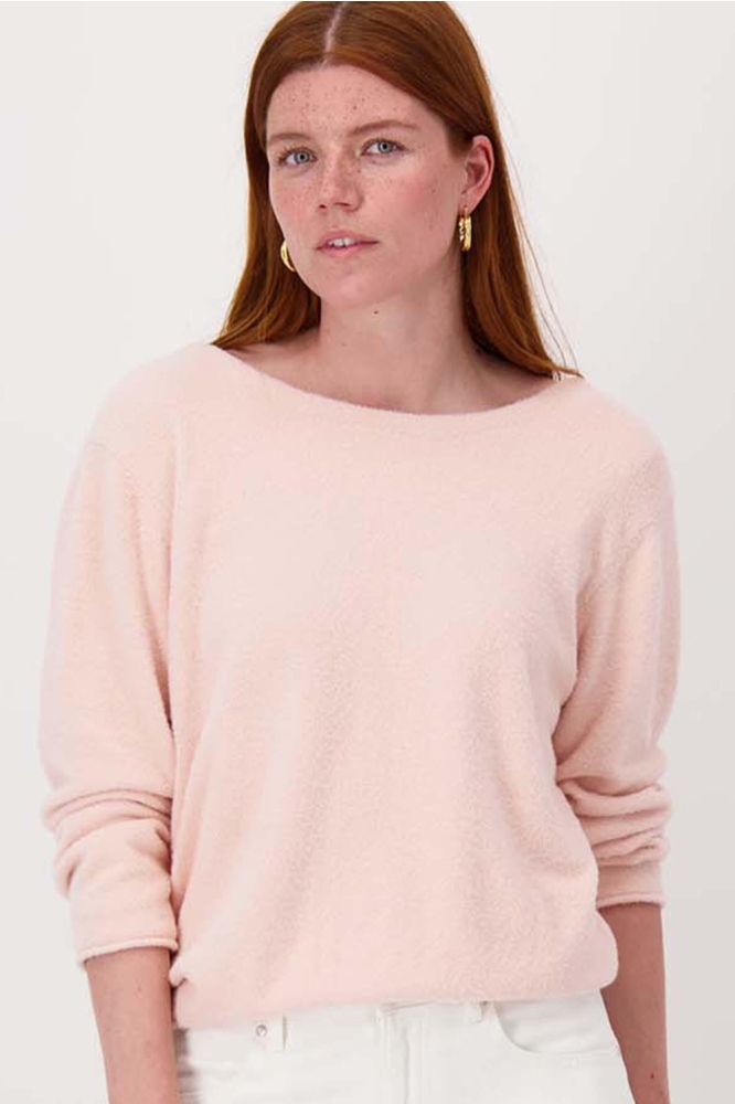 Zusss roze dames trui | Model vooraanzicht