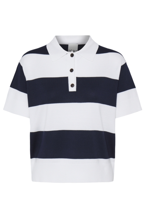 Ichi blauwe dames t-shirt | Vooraanzicht