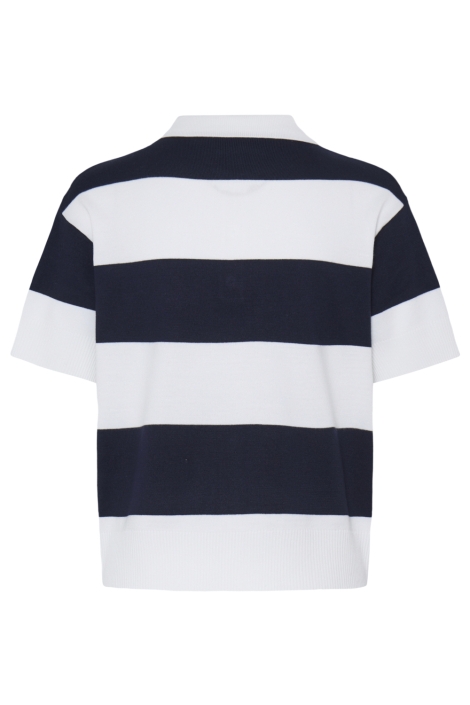 Ichi blauwe dames t-shirt | Achteraanzicht