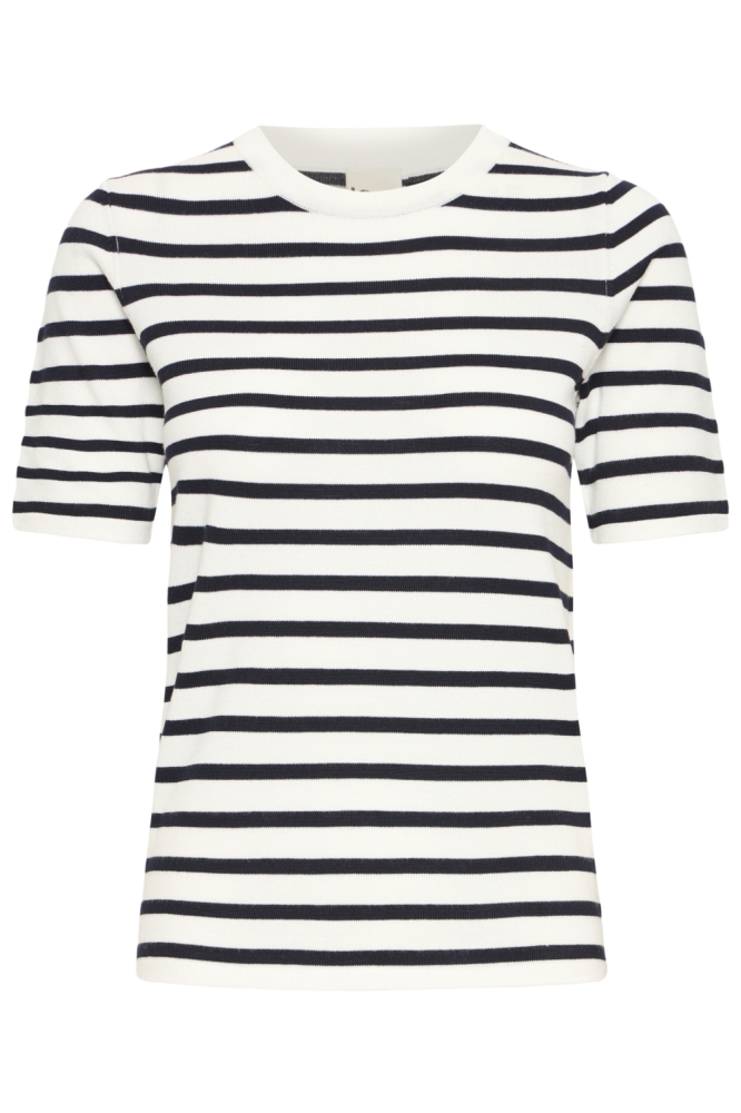 Ichi witte dames t-shirt | Vooraanzicht