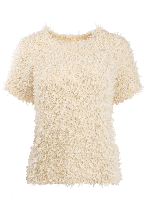 I-coni-K ecru dames trui | Vooraanzicht