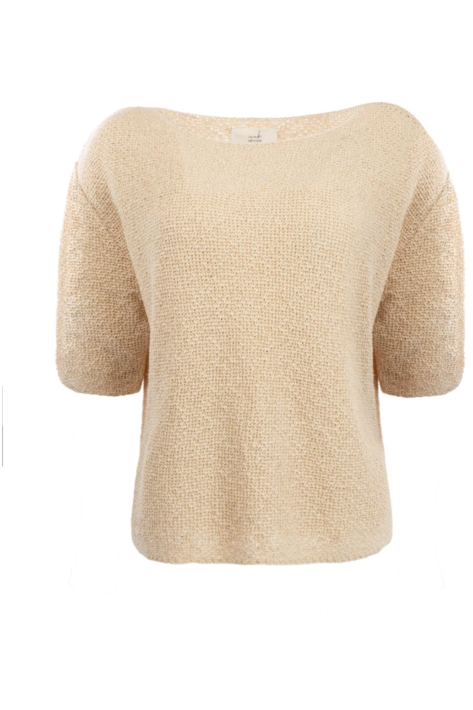 I-coni-K beige dames trui | Vooraanzicht