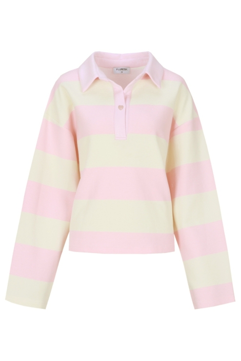 Fluresk roze dames sweater | Vooraanzicht