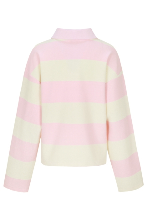Fluresk roze dames sweater | Achteraanzicht