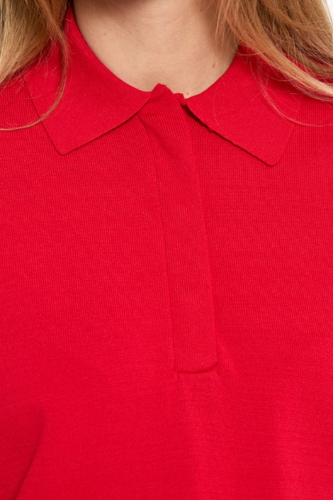 Peppercorn rode dames trui | Close up