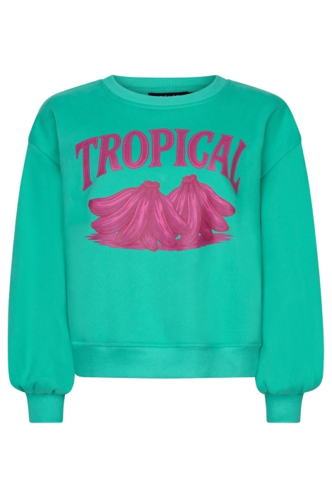 Ydence groene dames sweater | Vooraanzicht