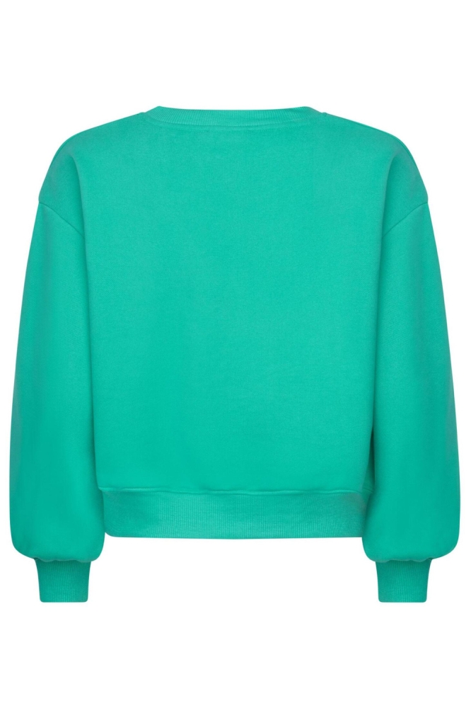 Ydence groene dames sweater | Achteraanzicht