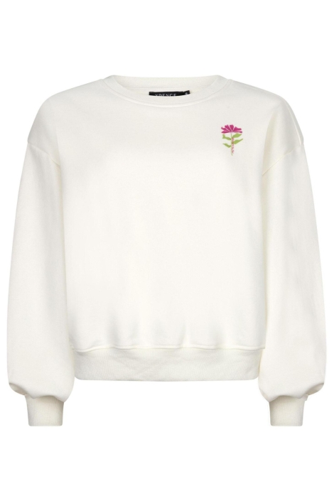 Ydence witte dames sweater | Vooraanzicht