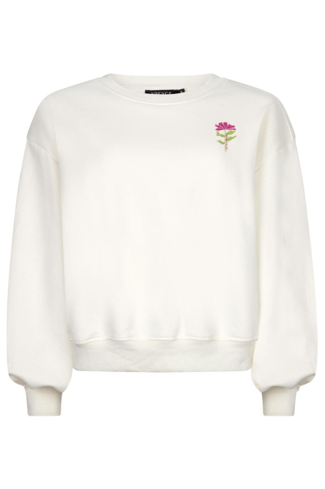 Ydence witte dames sweater | Vooraanzicht