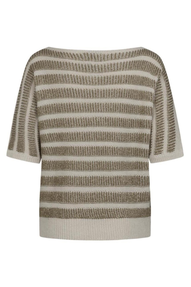 Kimara gouden dames trui | Achteraanzicht