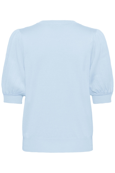 Kaffe blauwe dames trui | Achteraanzicht