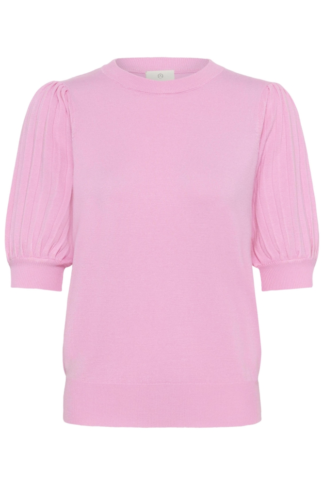 Kaffe roze dames t-shirt | Vooraanzicht