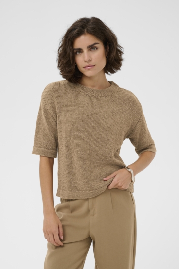 Kaffe T-shirt KASEVITA PULLOVER 10509592 PETRIFIED OAK
