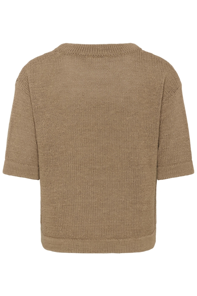 Kaffe taupe dames t-shirt | Achteraanzicht