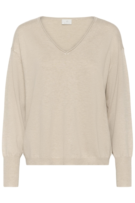 Kaffe zand dames trui | Vooraanzicht