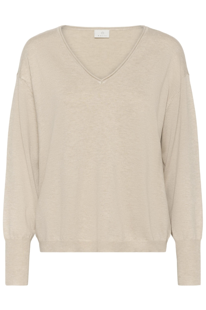 Kaffe zand dames trui | Vooraanzicht