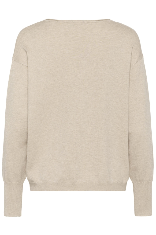 Kaffe zand dames trui | Achteraanzicht