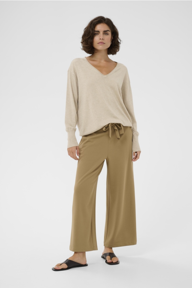 Kaffe zand dames trui | Model