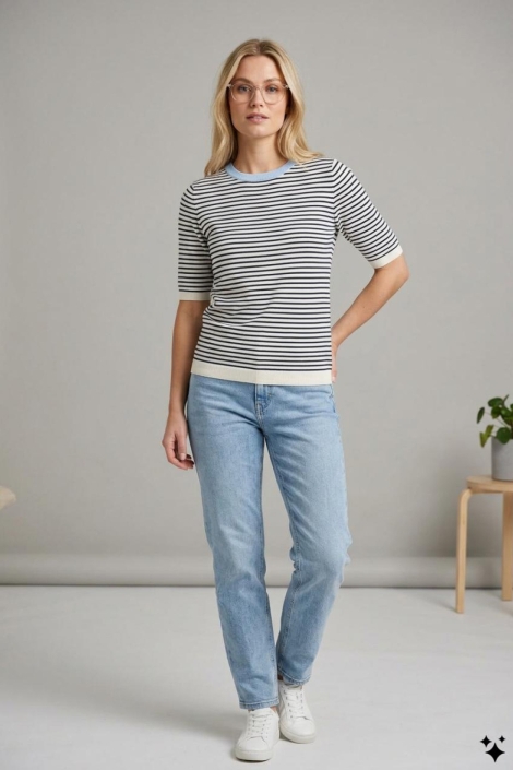Kaffe beige dames trui | Model