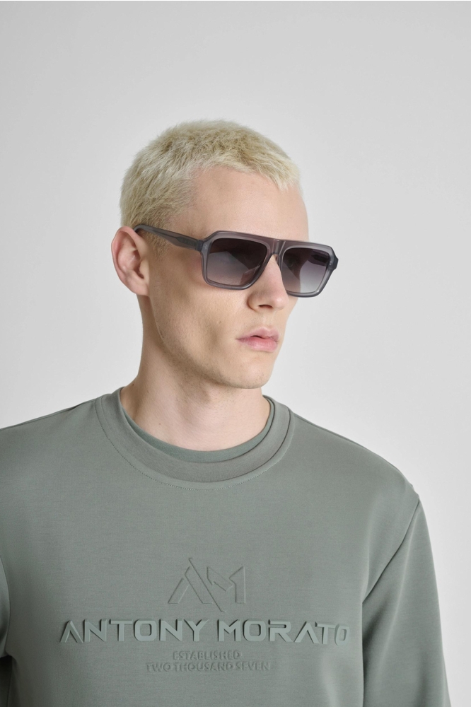 Antony Morato groene heren sweater | Close up