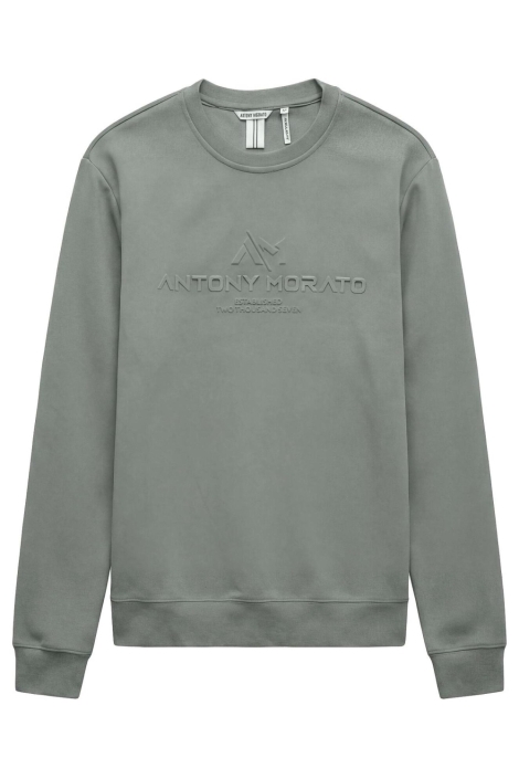 Antony Morato groene heren sweater | Vooraanzicht