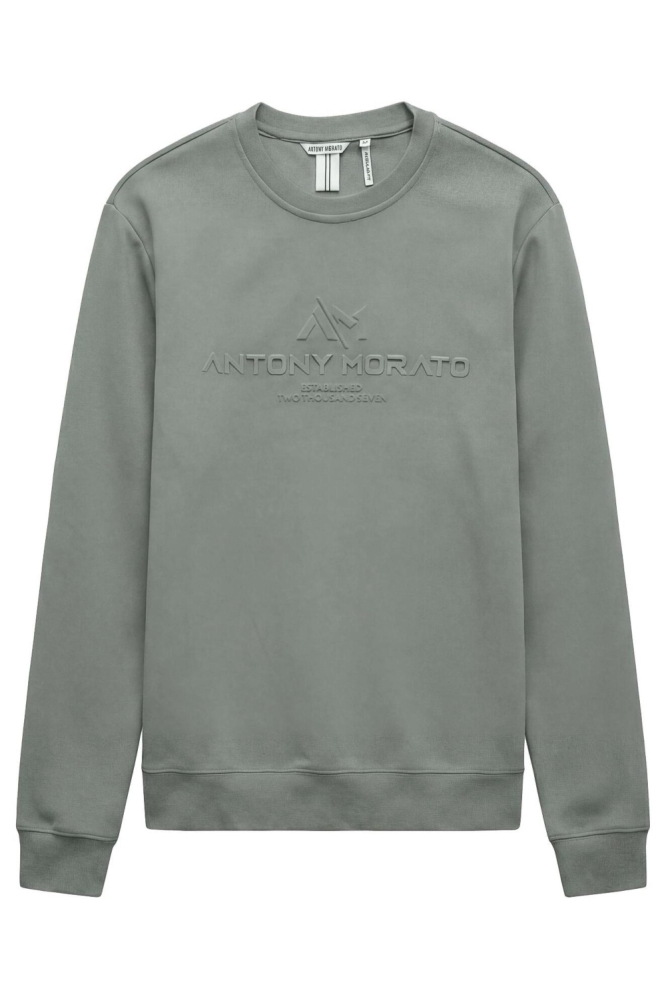 Antony Morato groene heren sweater | Vooraanzicht