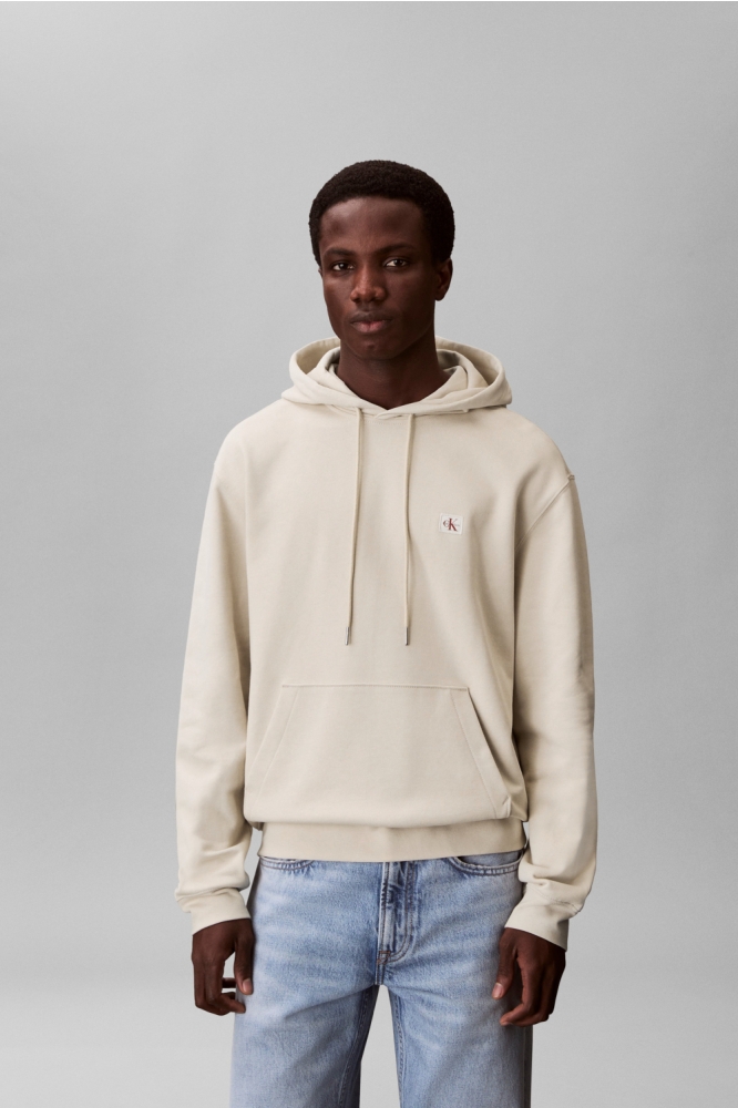 Calvin Klein beige heren sweater | Model vooraanzicht