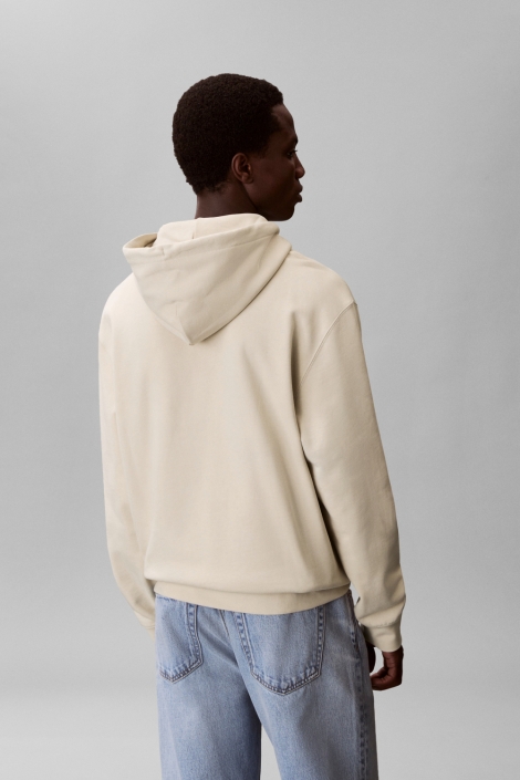 Calvin Klein beige heren sweater | Model achteraanzicht