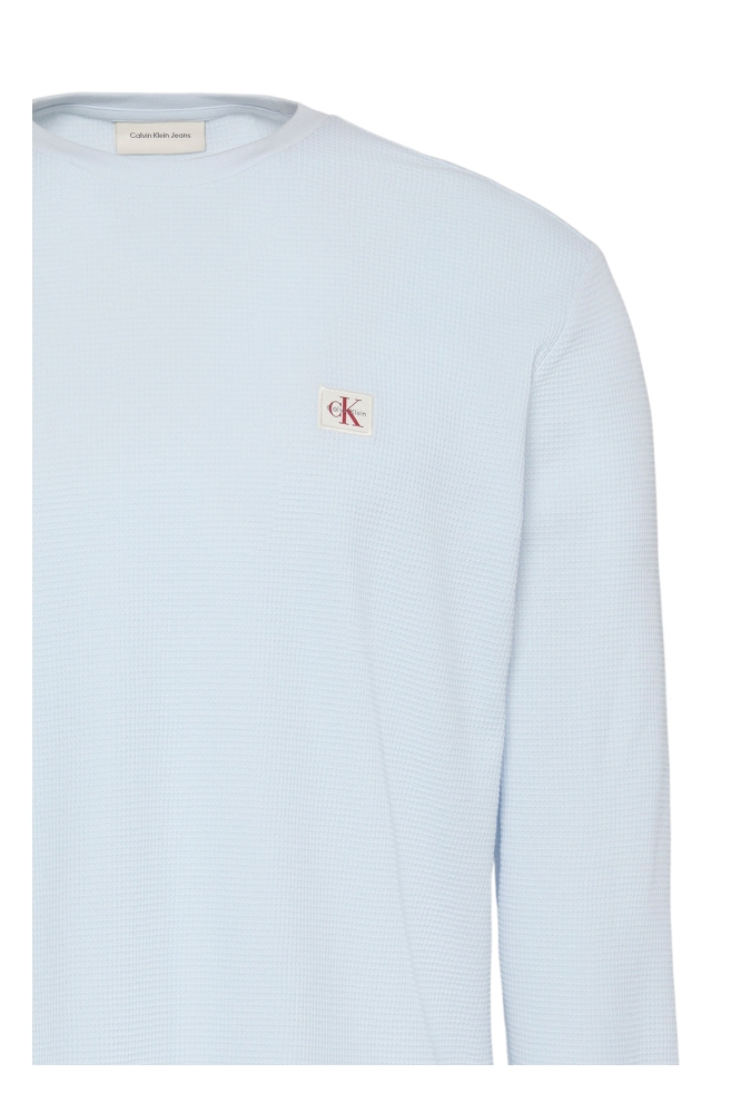 Calvin Klein blauwe heren t-shirt | Close up