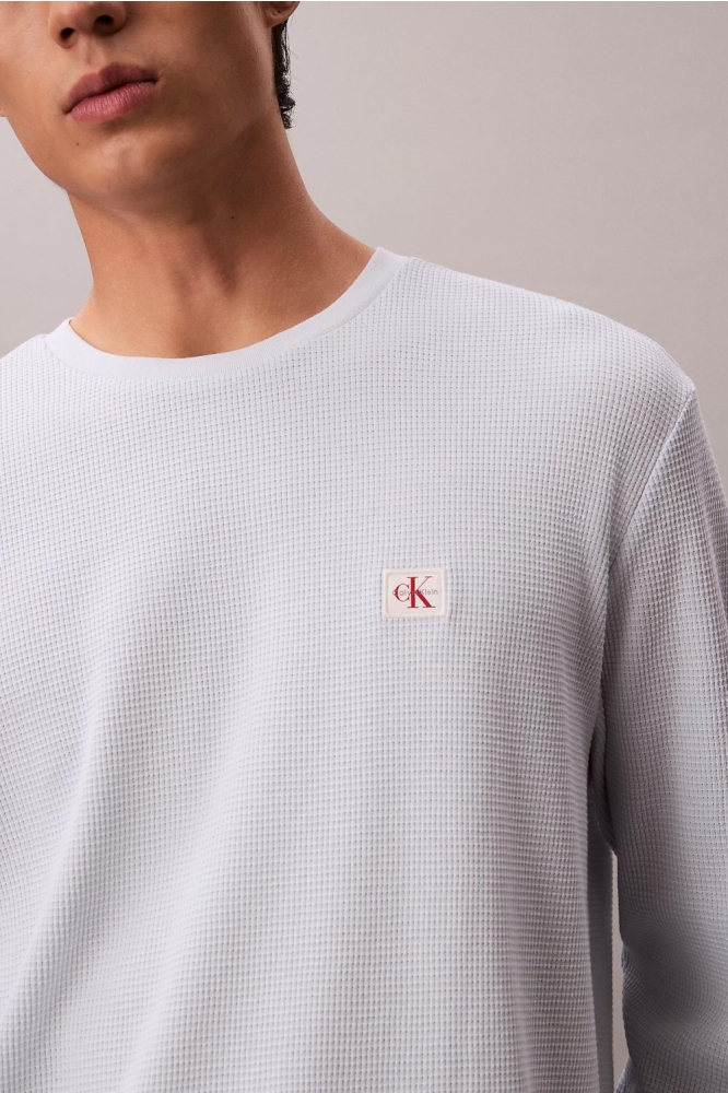 Calvin Klein blauwe heren t-shirt | Close up