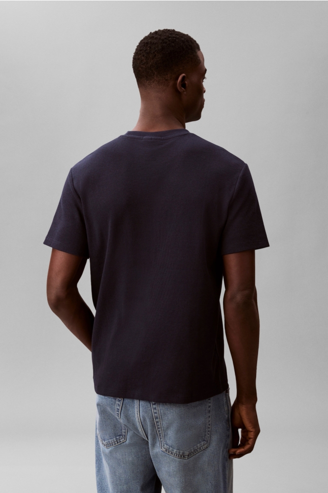Calvin Klein blauwe heren t-shirt | Model achteraanzicht