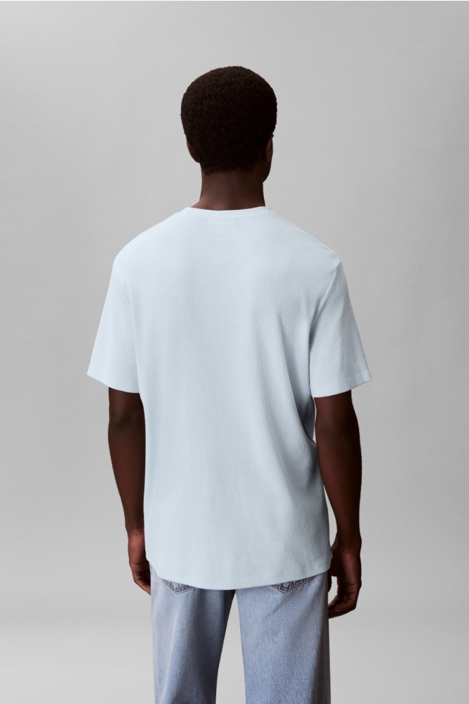 Calvin Klein blauwe heren t-shirt | Model achteraanzicht
