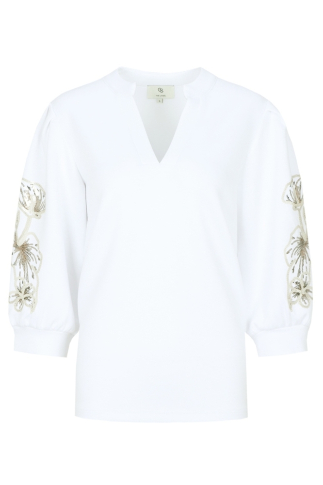 C&S The Label witte dames sweater | Vooraanzicht