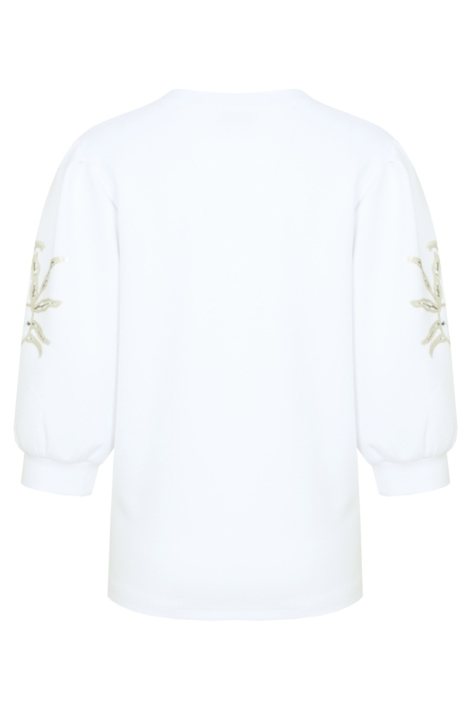 C&S The Label witte dames sweater | Achteraanzicht