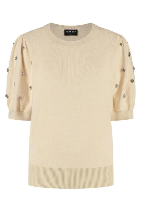 Lady Day ecru dames trui | Vooraanzicht