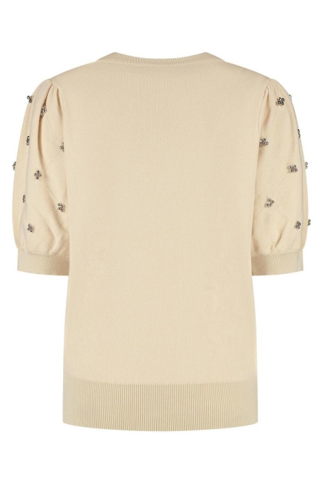 Lady Day ecru dames trui | Achteraanzicht