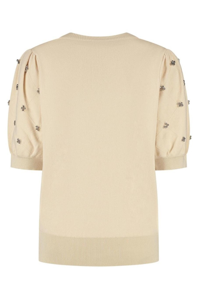 Lady Day ecru dames trui | Achteraanzicht