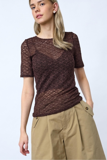 SisterS point T-shirt GIMAS SS 19994 D. Chocolate