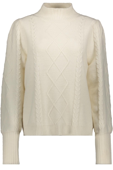 NED Trui LINDAS LS RML FINE KNIT MELANGE 26W U322 03 ECRU