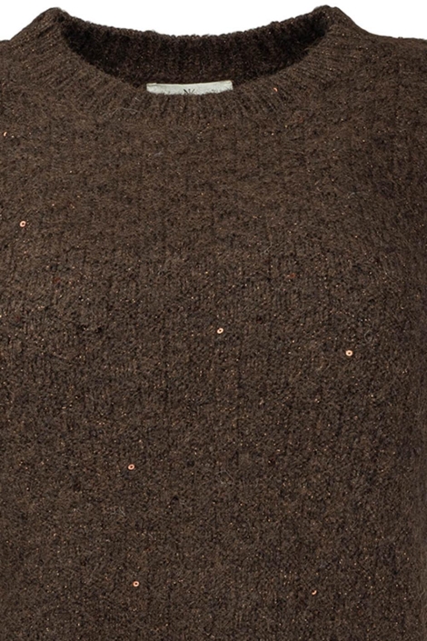 NED bruine dames trui | Kleurstaal